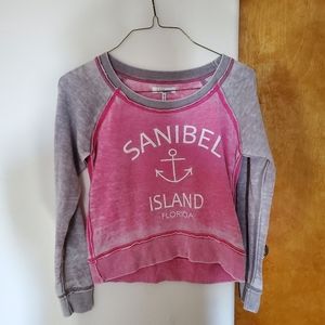 Pink and grey long sleeve shirt
